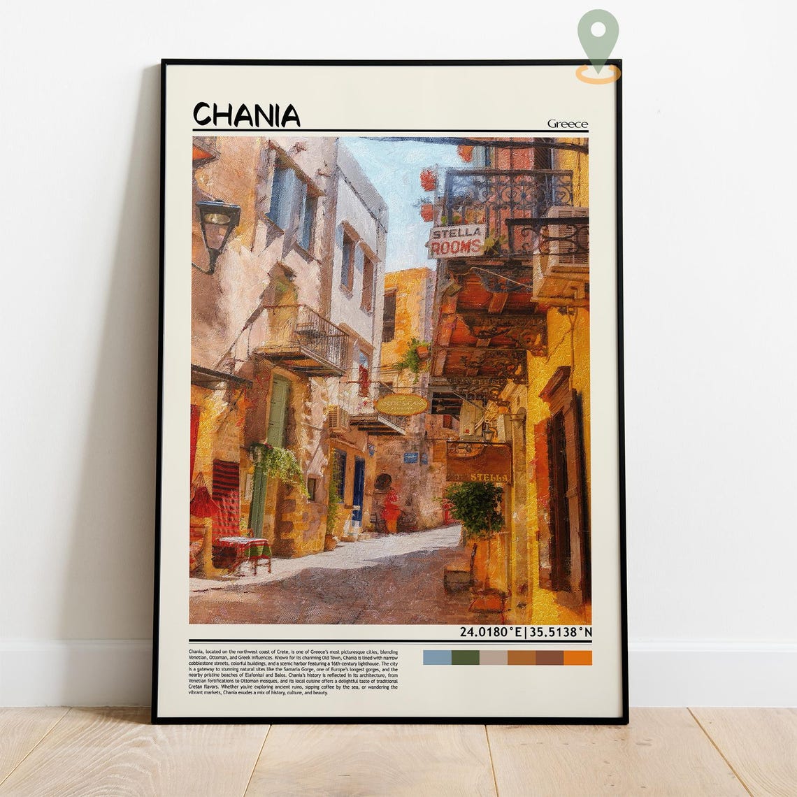 Chania Print Chania Wall Art Chania Poster Chania Photo Chania Poster Print Chania Travel Poster Chania Greece Crete Poster - Image 4