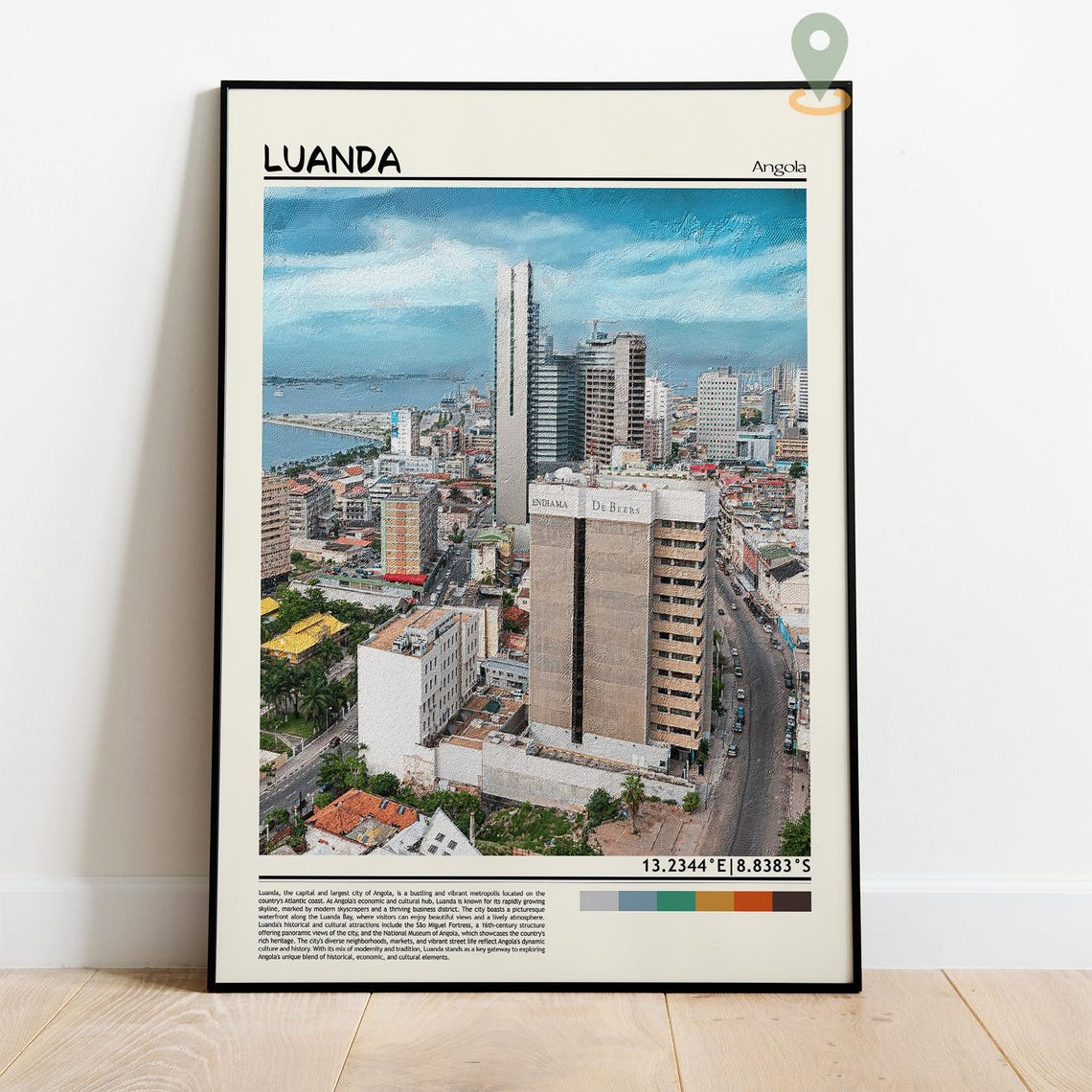 Luanda Angola Bay City Skyline Modern African Cityscape Poster - Image 5