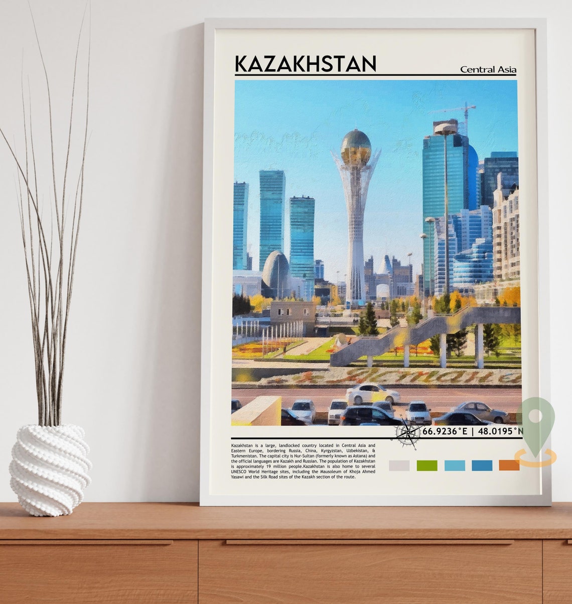 Kazakhstan Print Kazakhstan Art Kazakhstan Poster Kazakhstan Wall Art Kazakhstan Photo Kazakhstan Poster Print Astana Wall Art - Image 3
