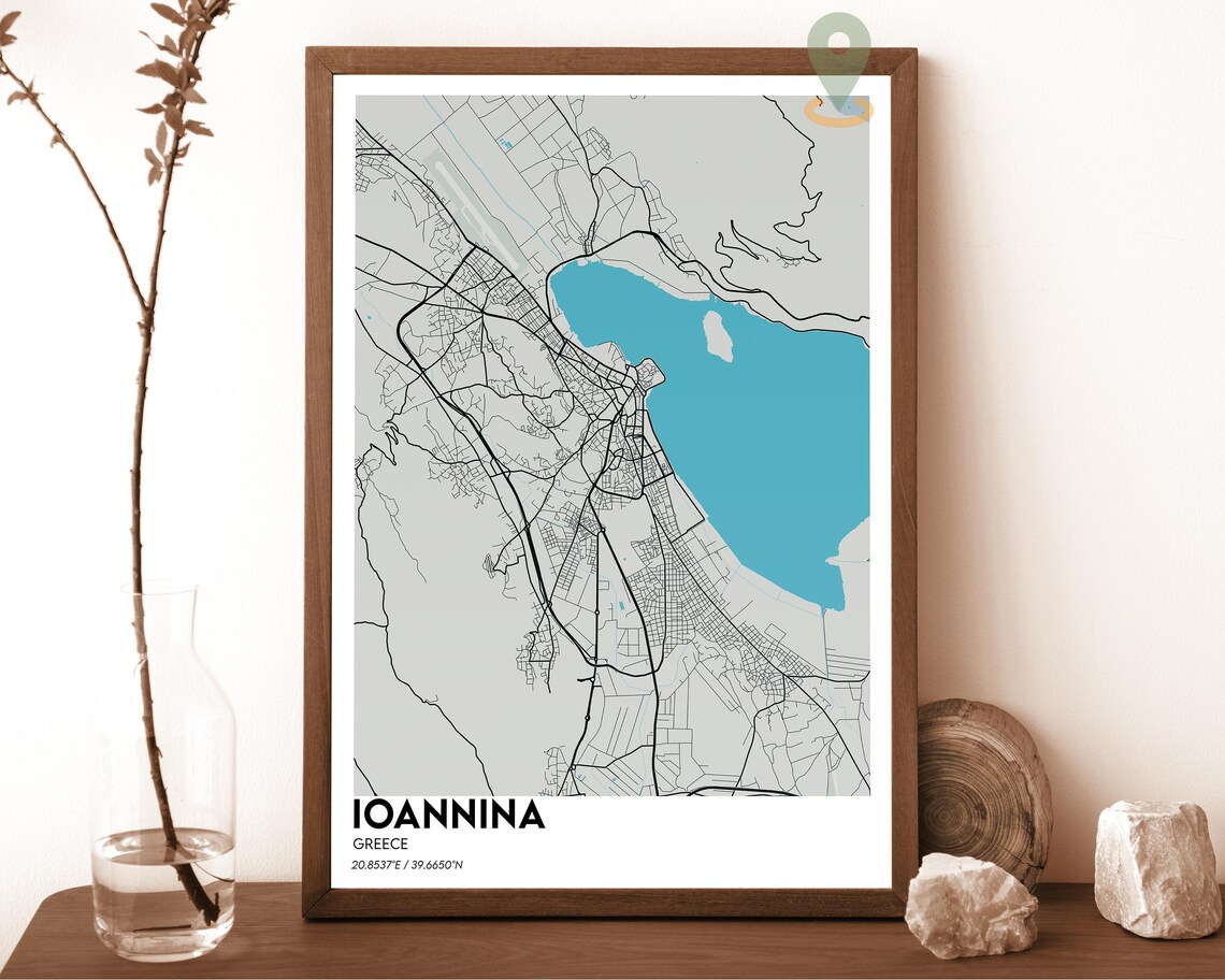 Ioannina Map Ioannina Map Print Ioannina Wall Art Ioannina Travel Poster Ioannina Poster Ioannina Photo Ioannina Greece Poster - Image 5