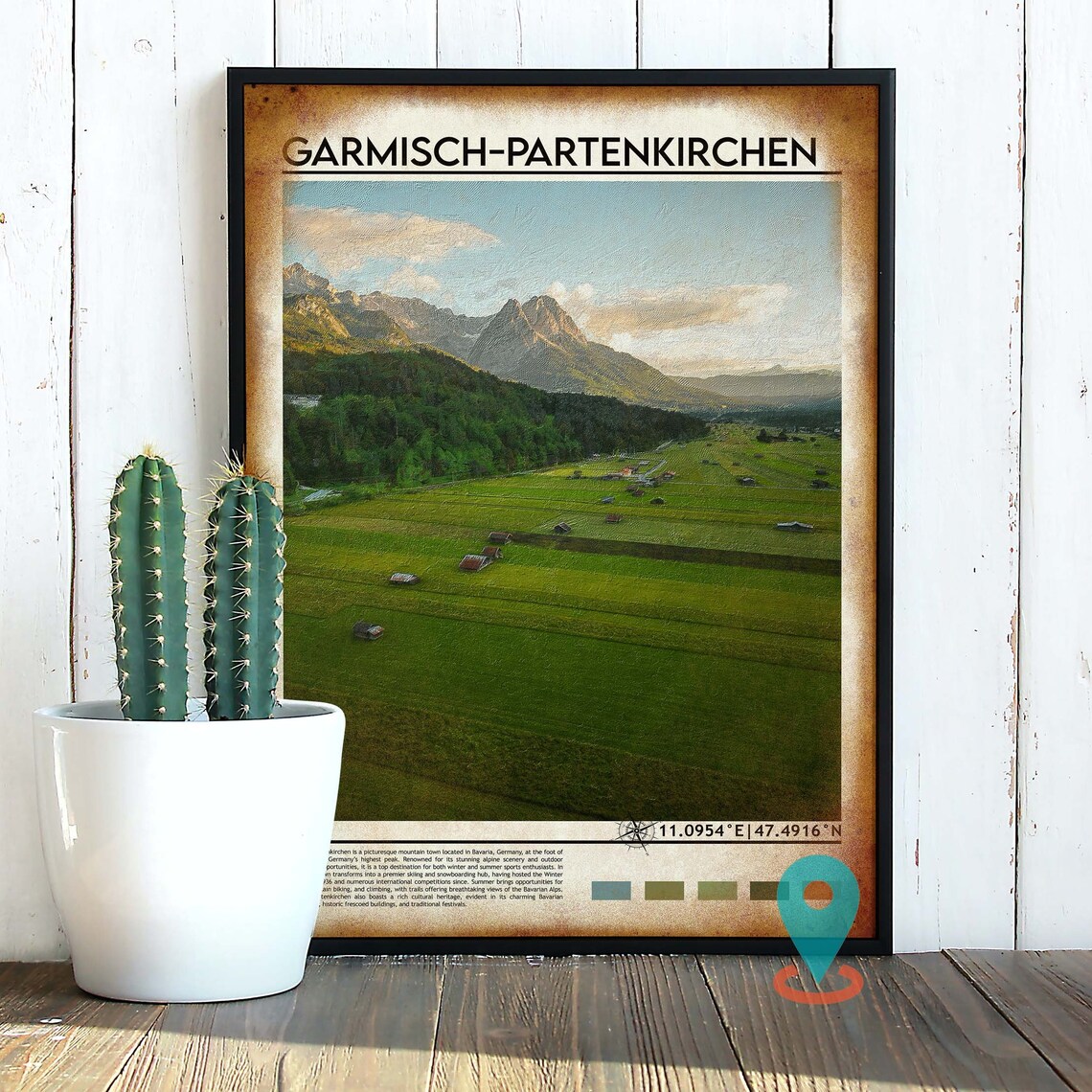 Garmisch-Partenkirchen Bavarian Alpine Meadow Zugspitze Poster - Image 2