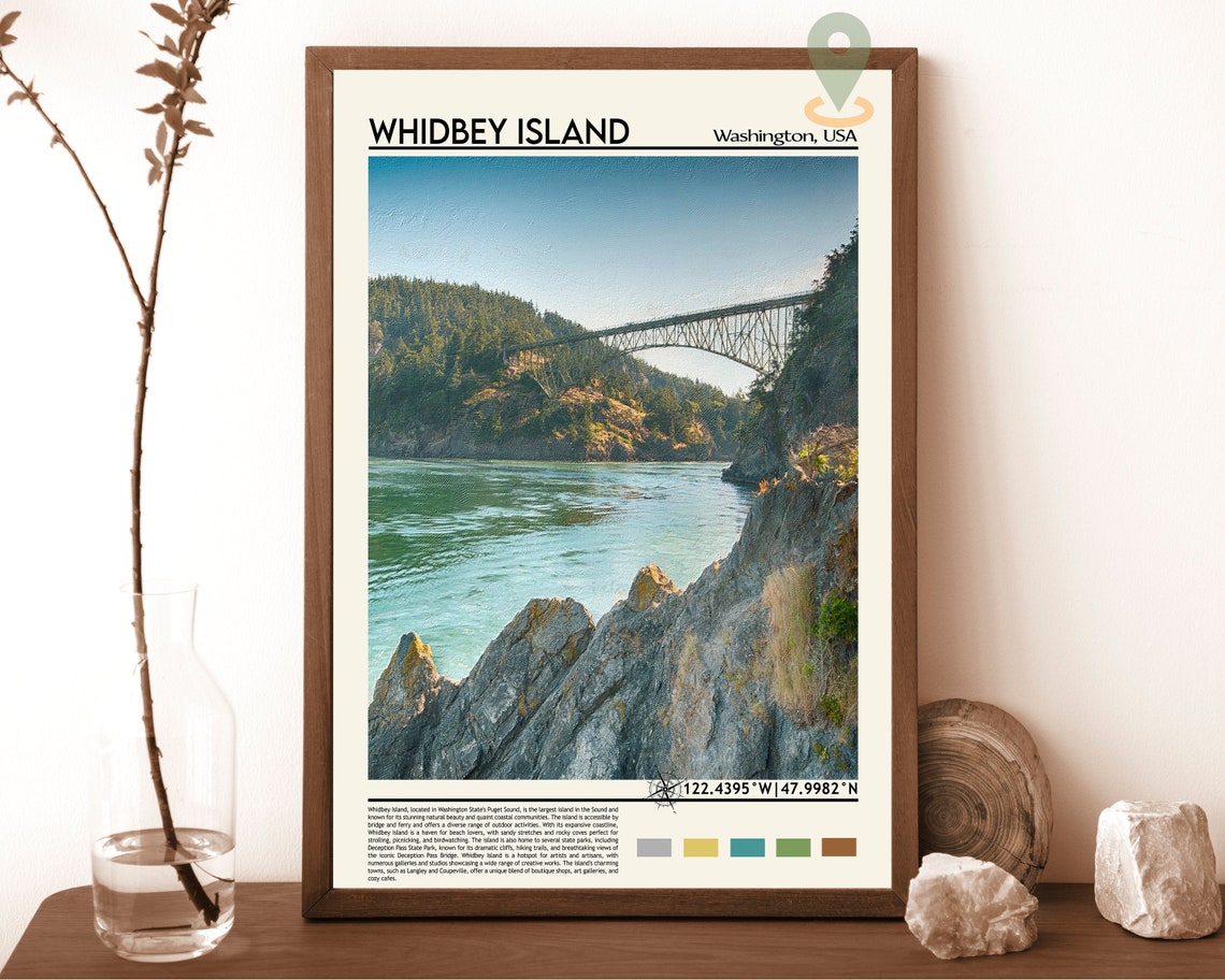 Whidbey Island Print Whidbey Island Poster Whidbey Island Wall Art Whidbey Island Travel Whidbey Island Art Print Washington Print