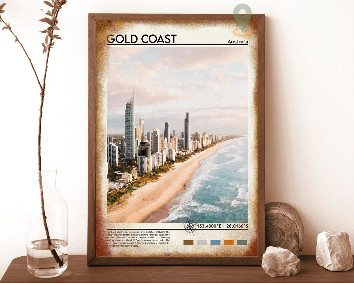 Gold Coast Print Gold Coast Poster Gold Coast Wall Art Gold Coast Travel Gold Coast Art Print Gold Coast Artwork Gold Coast Photo - Image 6