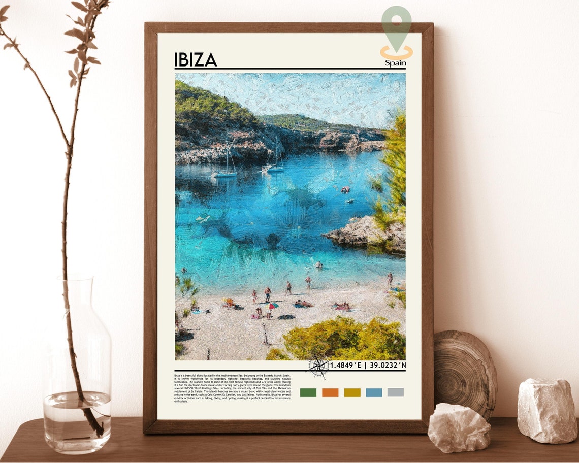 Ibiza Print Ibiza Poster Ibiza Wall Art Ibiza Travel Ibiza Art Print Ibiza Artwork Ibiza Photo Ibiza Painting Ibiza Spain Print