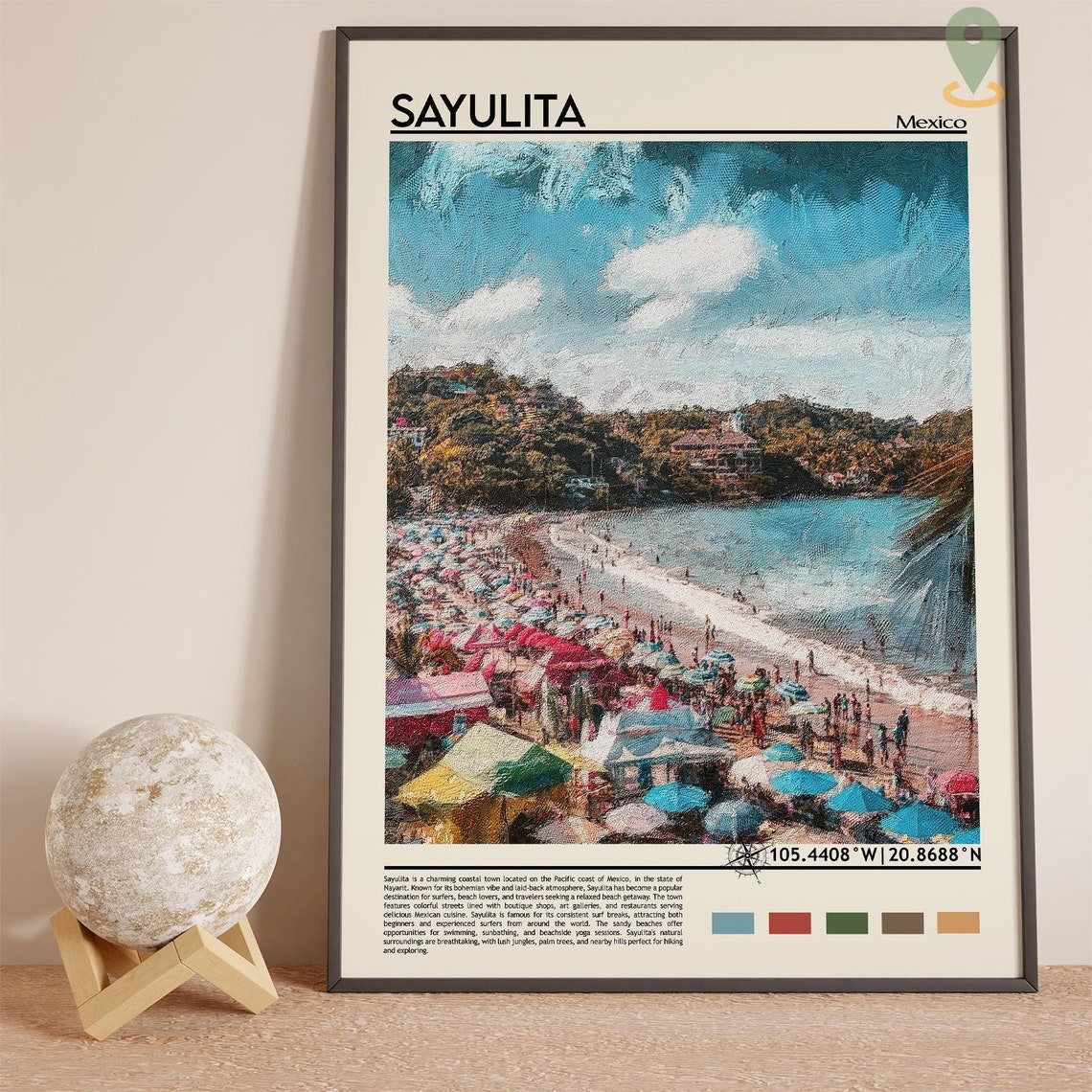 Sayulita Print Sayulita Poster Sayulita Wall Art Sayulita Travel Print Sayulita Art Print Sayulita Artwork Sayulita Photo Mexico Art - Image 2