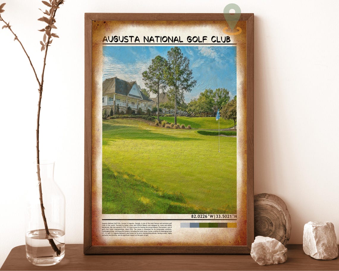 Augusta National Golf Club Georgia Famous Masters Course Travel Poster - Image 6