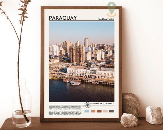 Paraguay Print Paraguay Art Paraguay Poster Paraguay Photo Paraguay Poster Print Paraguay Painting Asuncin Travel Poster Paraguay