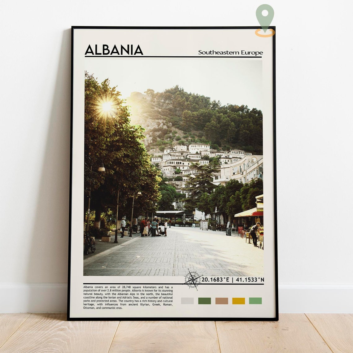 Albania Print Albania Photo Albania Poster Albania Painting Albania Artwork Albania Island Tirana Poster Albania Wall Art Albania - Image 5