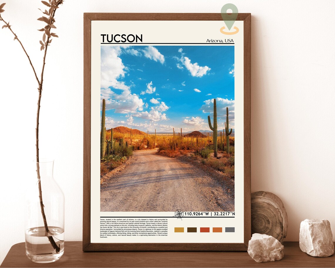 Tucson Print Tucson Poster Tucson Wall Art Tucson Travel Tucson Art Print Tucson Artwork Tucson Photo Tucson Arizona Print Arizona