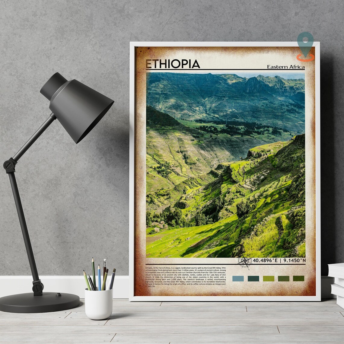 Ethiopia East Africa Mountain Valley Photo Travel Poster Home Decor - Image 4