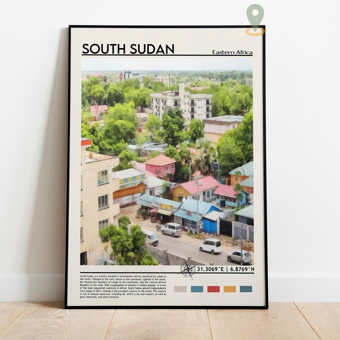 South Sudan Print South Sudan Poster South Sudan Wall Art South Sudan Travel South Sudan Art Print South Sudan Artwork Juba Poster - Image 5