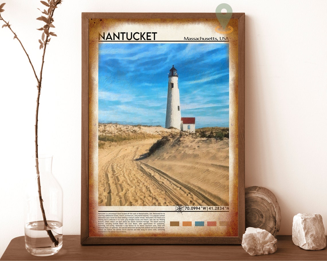 Nantucket Print Nantucket Poster Nantucket Art Nantucket Travel Nantucket Art Print Nantucket Artwork Nantucket Photo Massachusetts - Image 6