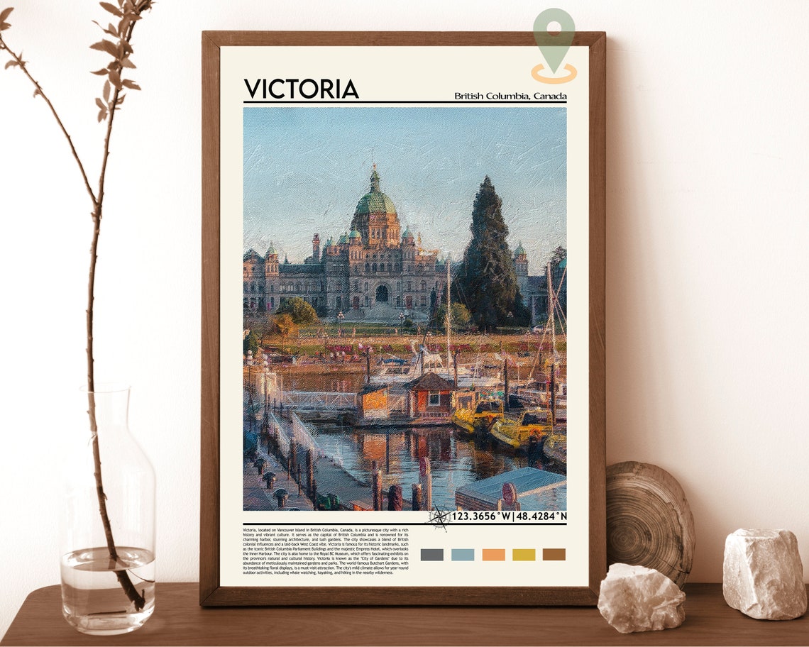 Victoria Print Victoria Poster Victoria Wall Art Victoria Travel Victoria Art Print Victoria Artwork Victoria Photo British Colombia