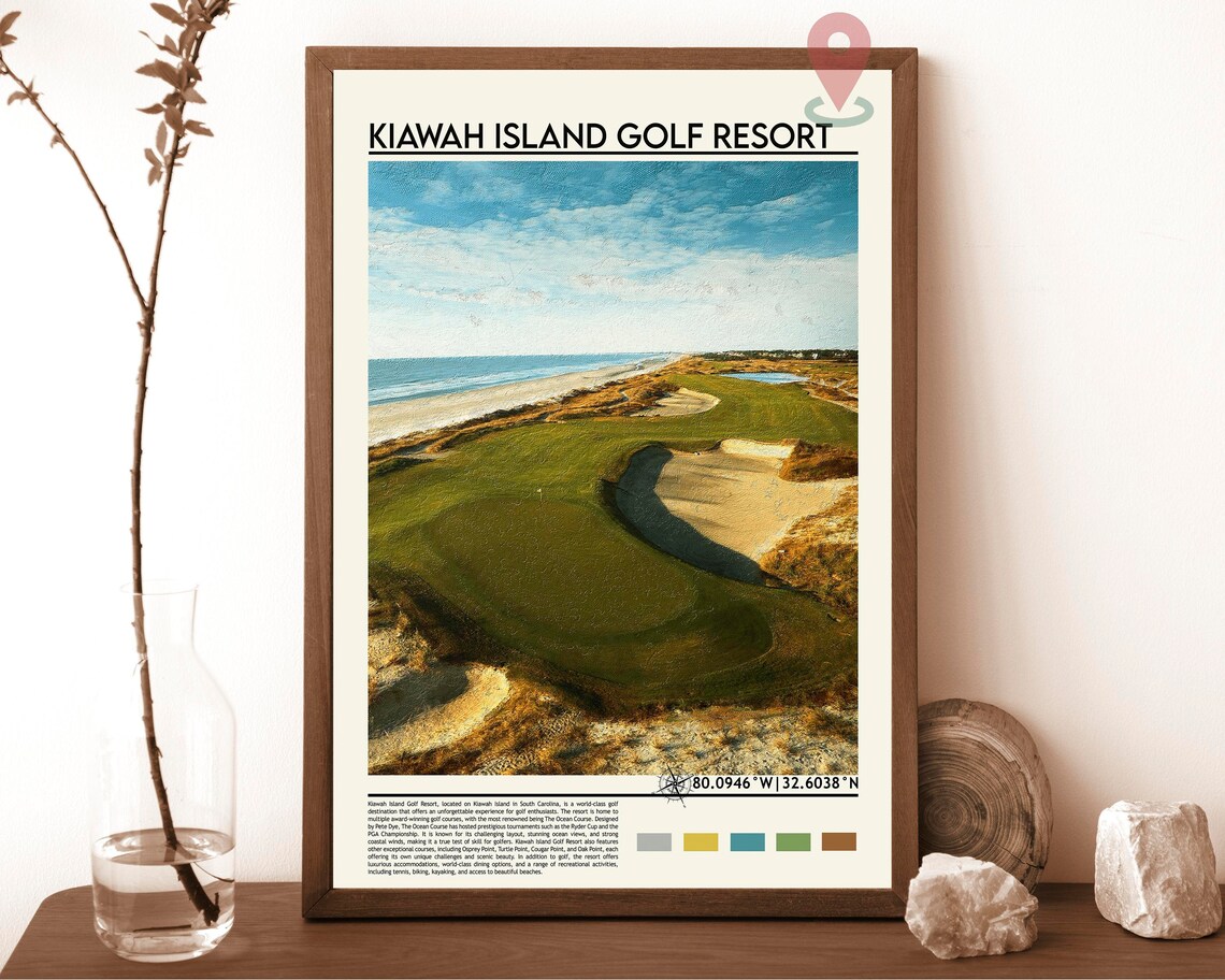 Kiawah Island Golf Resort Ocean Course Aerial Fairway View Poster