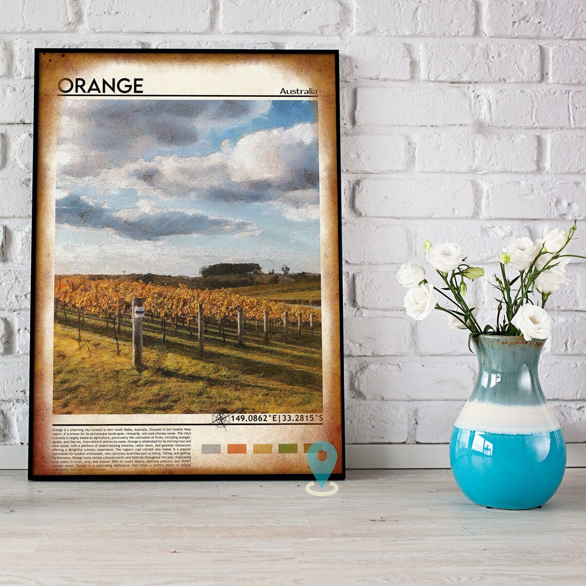 Orange Print Orange Poster Orange Wall Art Orange Travel Orange Art Print Orange Artwork Orange Photo New South Wales Australia Art - Image 4