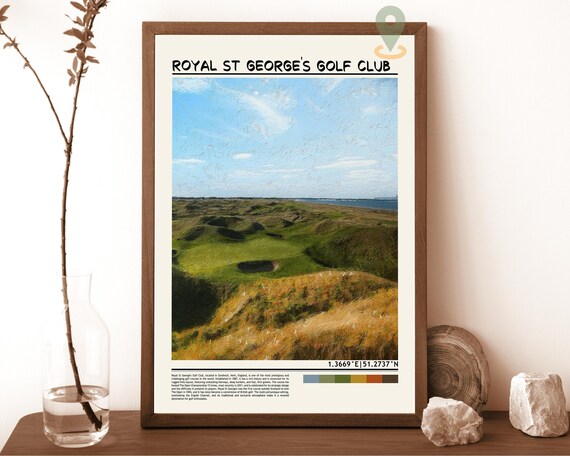 Royal St Georges Golf Club Sandwich Kent England Links Poster