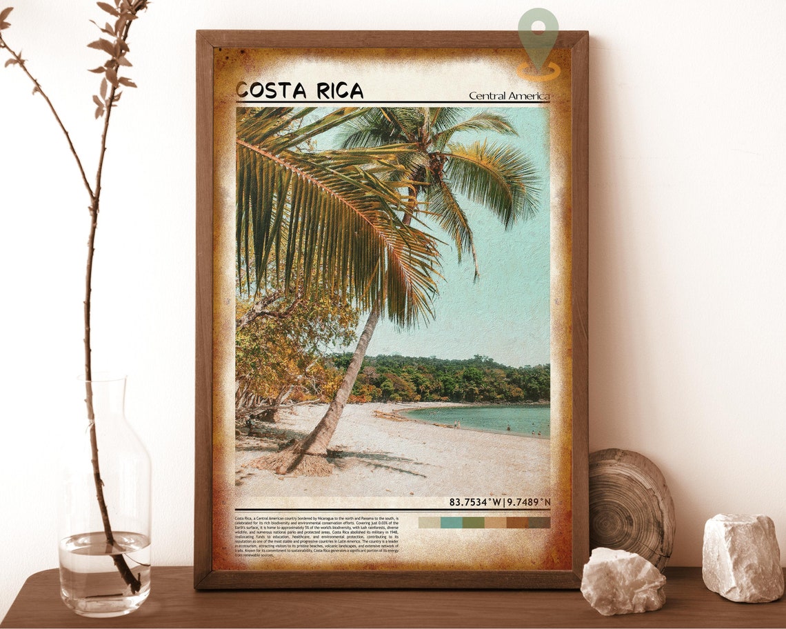 Costa Rica Tropical Beach Palm Tree Jungle Cove Photo Poster - Image 6