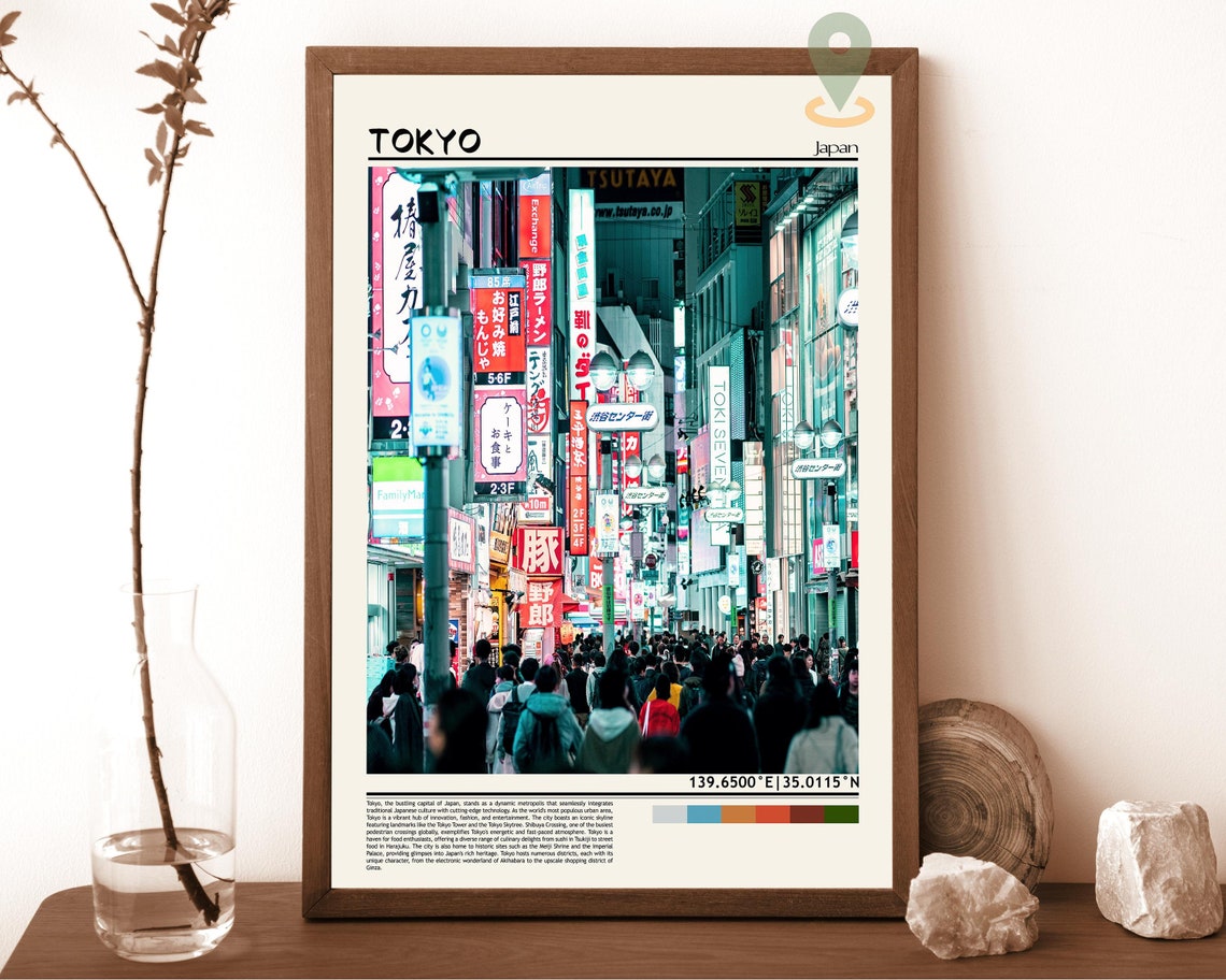 Tokyo Print Vintage Poster Tokyo Wall Art Tokyo Poster Tokyo Photo Tokyo Poster Print Tokyo Wall Dcor Japan Poster Tokyo Cityscape