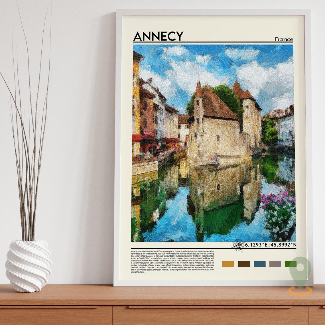 Annecy Print Annecy Poster Annecy Wall Art France Photo France Poster France Print France Wall Art Annecy France Annecy Poster Art - Image 5