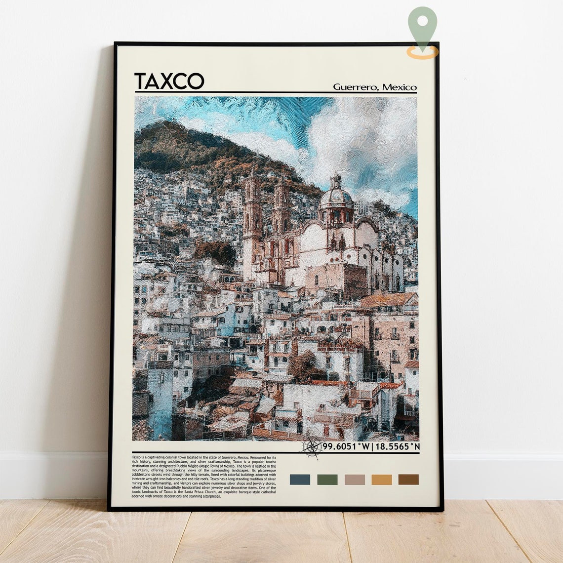 Taxco Print Taxco Poster Taxco Wall Art Taxco Travel Print Taxco Art Print Taxco Artwork Taxco Photo Mexico Print Taxco City Poster - Image 2