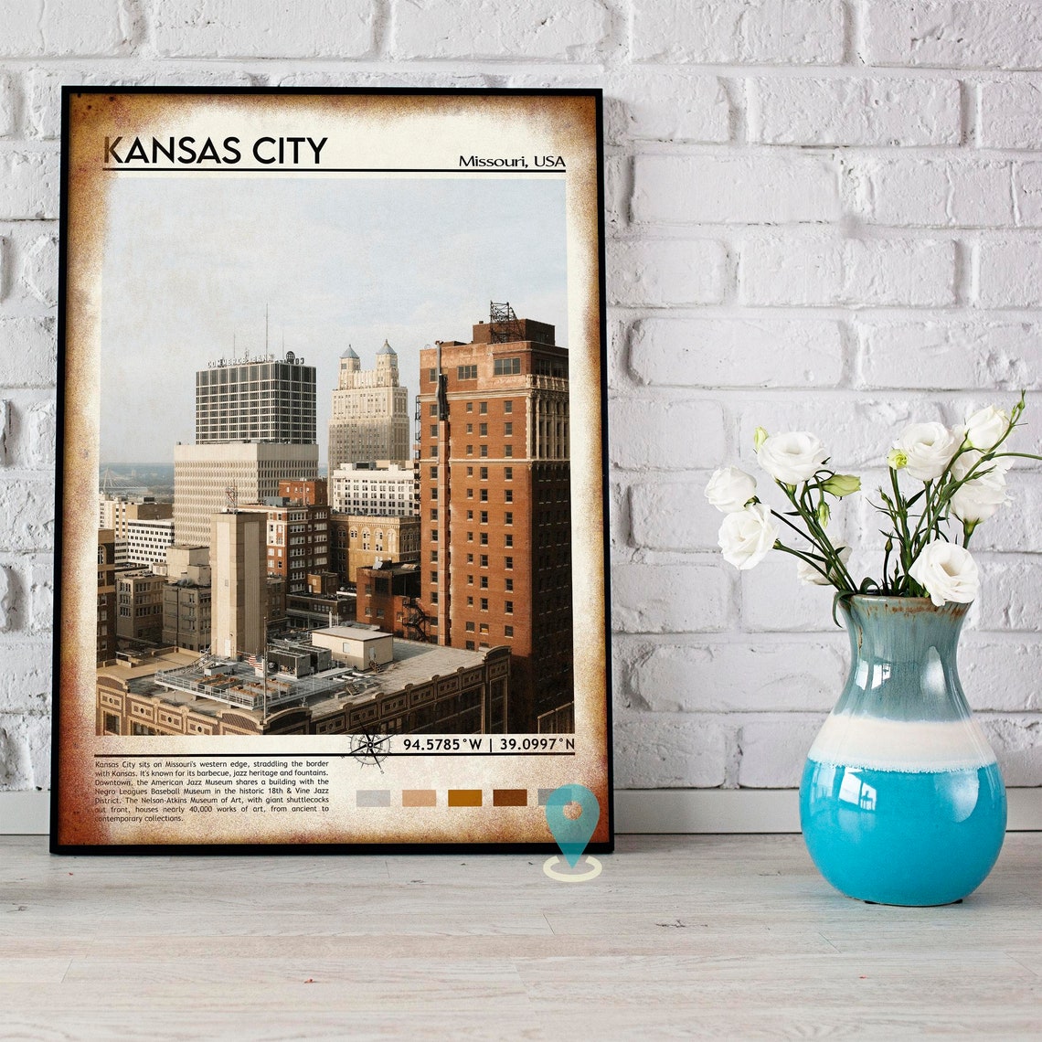Kansas City Print Kansas City Poster Kansas City Wall Art Kansas City Travel Kansas City Art Print Kansas City Missouri Poster Print - Image 3