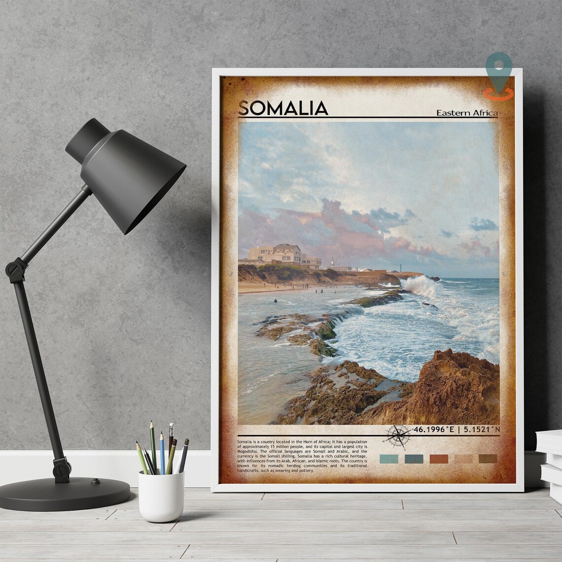 Somalia Print Somalia Art Somalia Poster Somalia Photo Somalia Poster Print Somalia Painting Mogadishu Travel Poster Somalia Artwork - Image 4