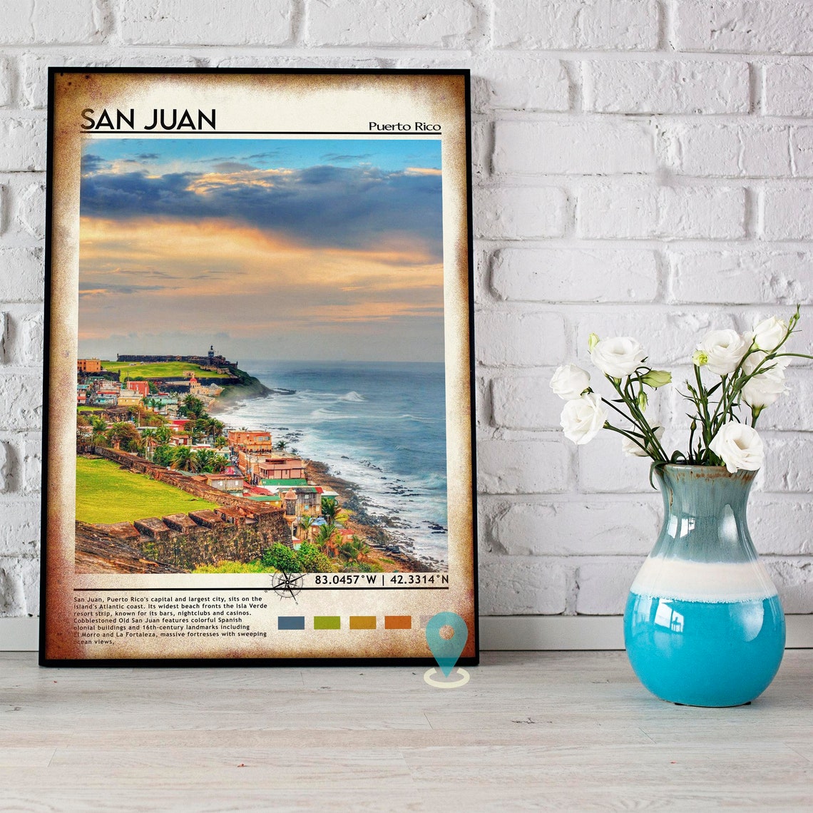 San Juan Print Vintage Poster San Juan Art San Juan Poster San Juan Photo San Juan Poster Print San Juan Wall Art Puerto Rico - Image 4