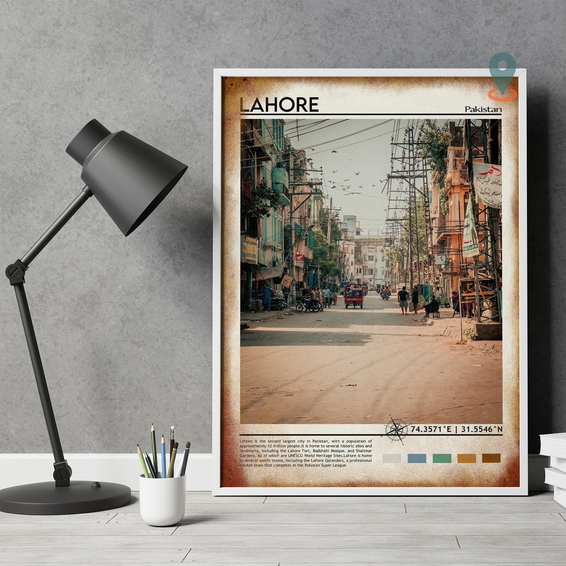 Lahore Print Lahore Art Poster Lahore Photo Lahore Poster Print Lahore Painting Pakistan Poster Lahore Artwork Lahore Gift Pakistan - Image 4