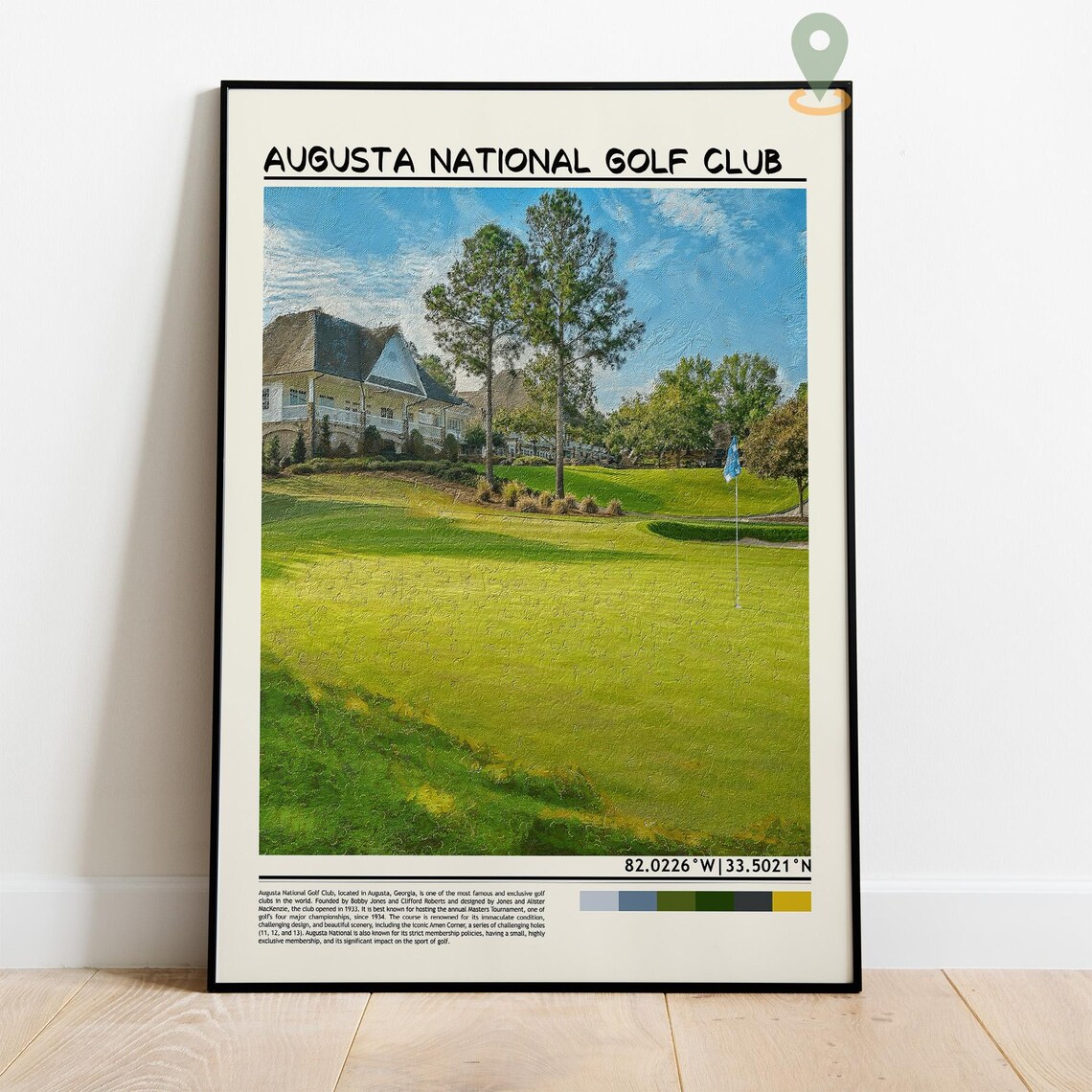 Augusta National Golf Club Georgia Famous Masters Course Travel Poster - Image 4