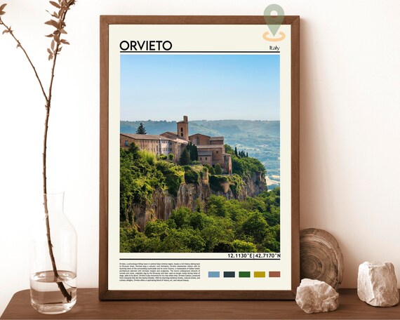 Orvieto Italy Hilltop Cliff Town Abbey Umbria Countryside Poster