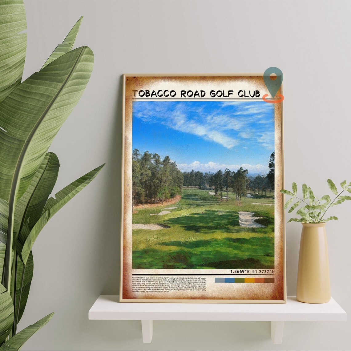 Tobacco Road Golf Club Sanford North Carolina Sandhills Poster - Image 5