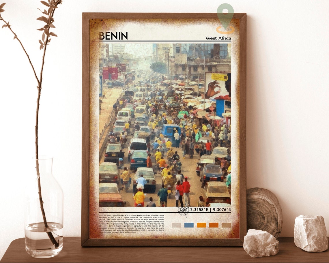 Benin Print Benin Poster Benin Wall Art Benin Travel Benin Art Print Benin Artwork Benin Photo Benin Porto Novo A Print - Image 6