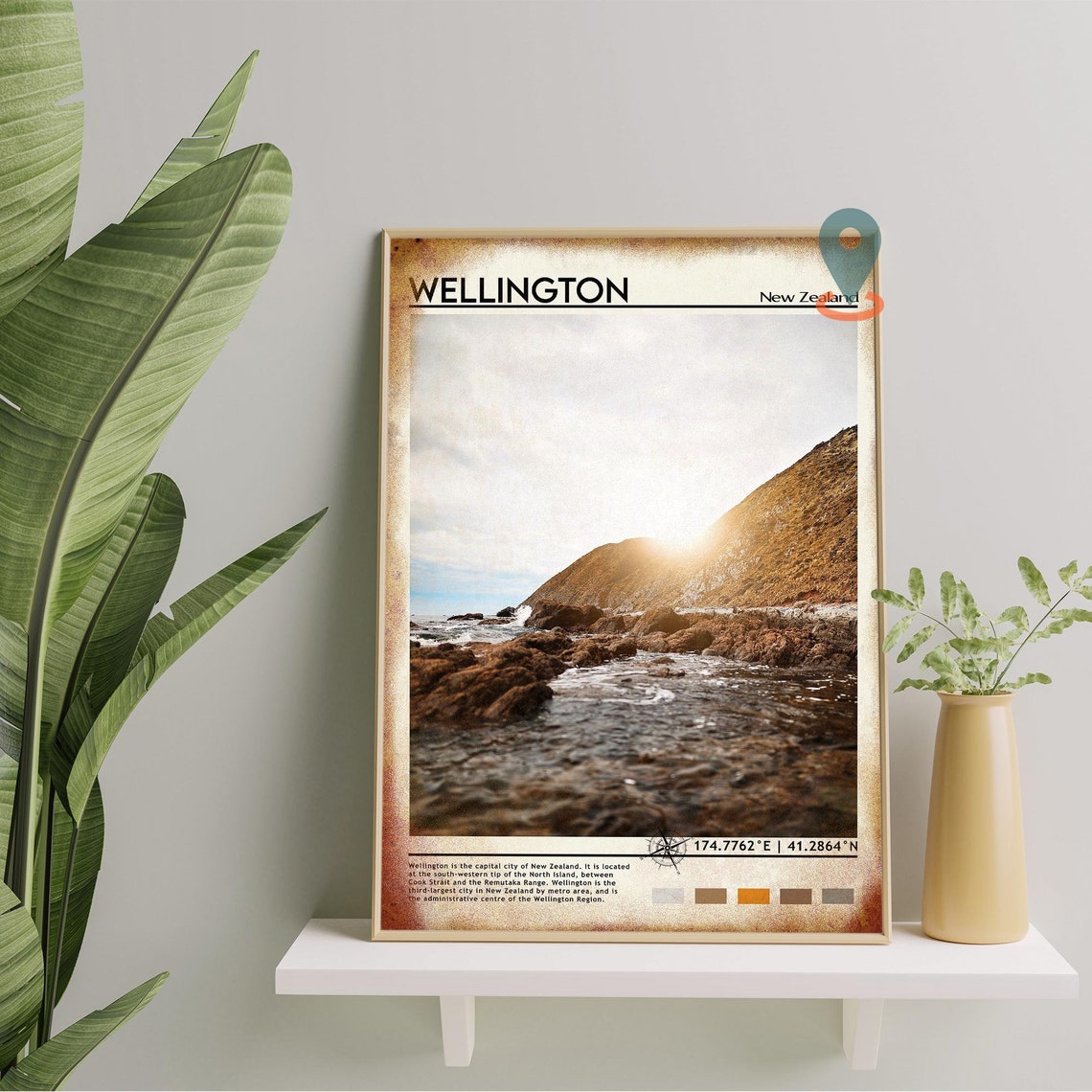 Wellington Print Vintage Poster Wellington Wall Art Wellington Poster Wellington Photo Wellington Poster Print New Zealand - Image 5