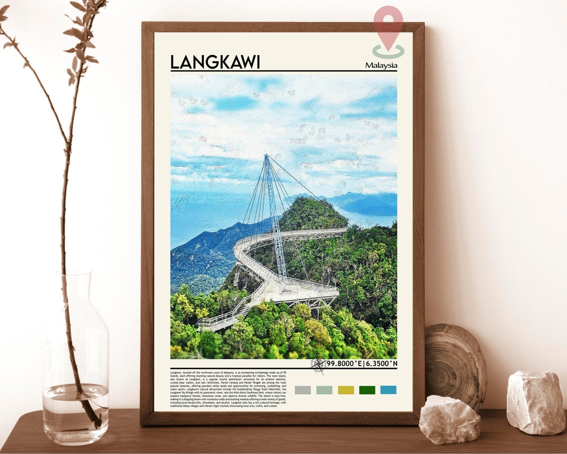 Langkawi Malaysia Travel Print Langkawi Travel Poster Malaysia Travel Print Southeast Asia Travel Poster Travel Gift Backpackers Gift