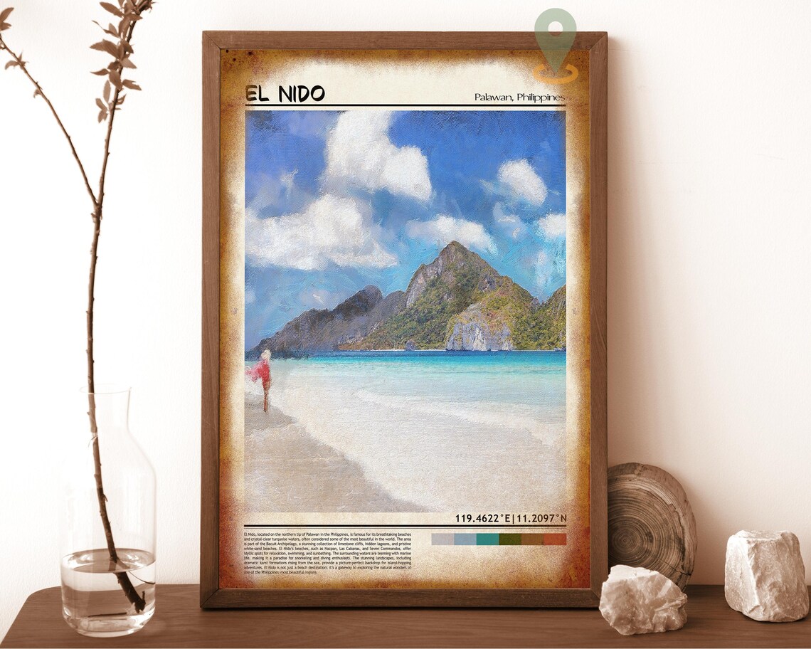 El Nido Palawan Philippines Tropical Beach Travel Photo Poster - Image 6