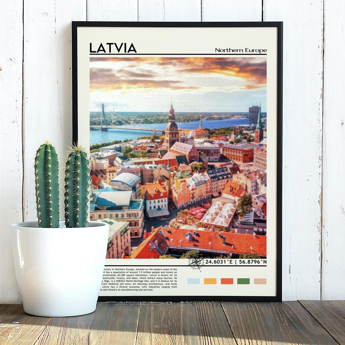 Latvia Print Latvia Poster Latvia Wall Art Latvia Travel Latvia Art Print Latvia Artwork Latvia Photo Latvia Riga Print Riga City - Image 3