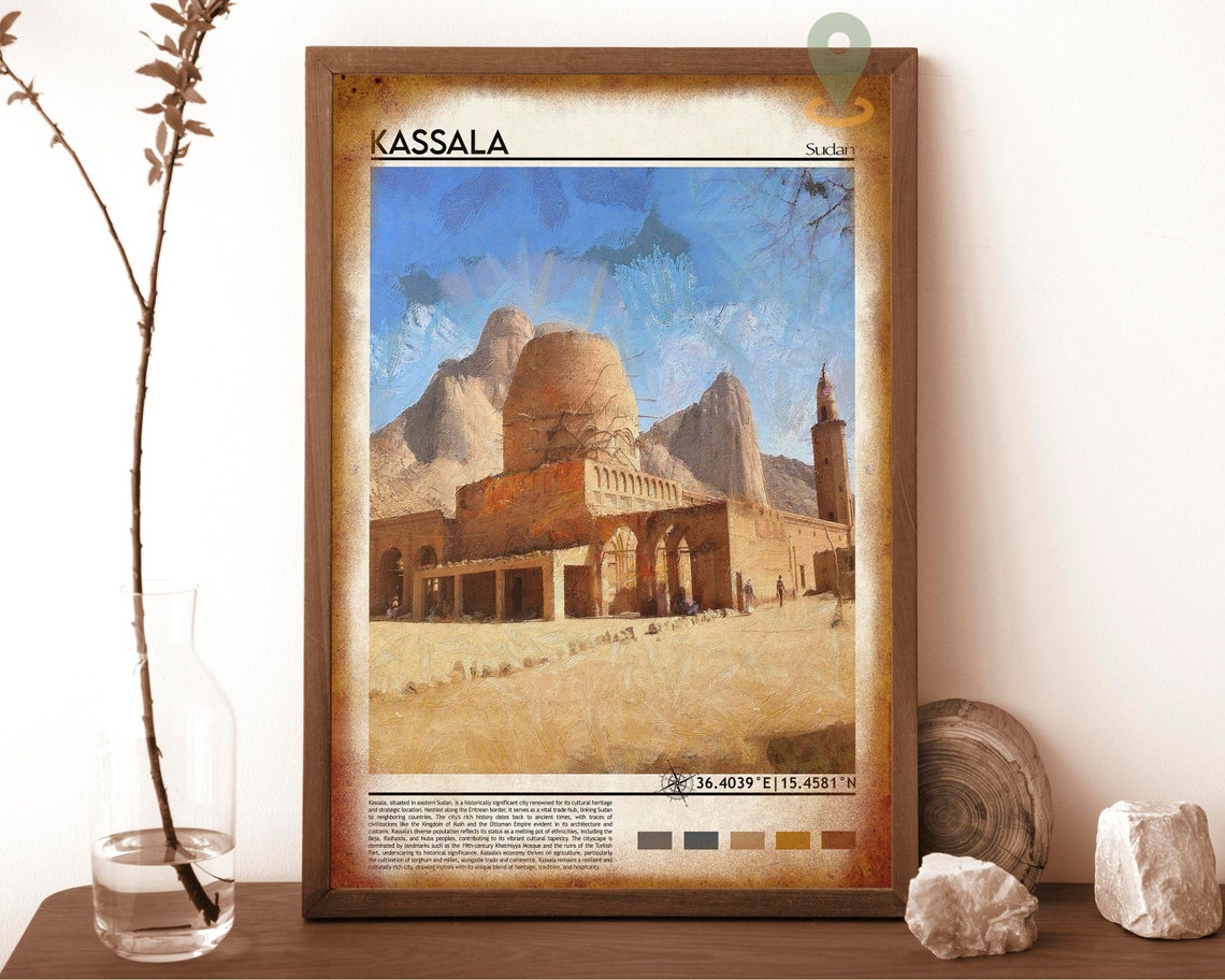 Kassala Sudan Desert Mosque Taka Mountain Ancient Landmark Poster - Image 6