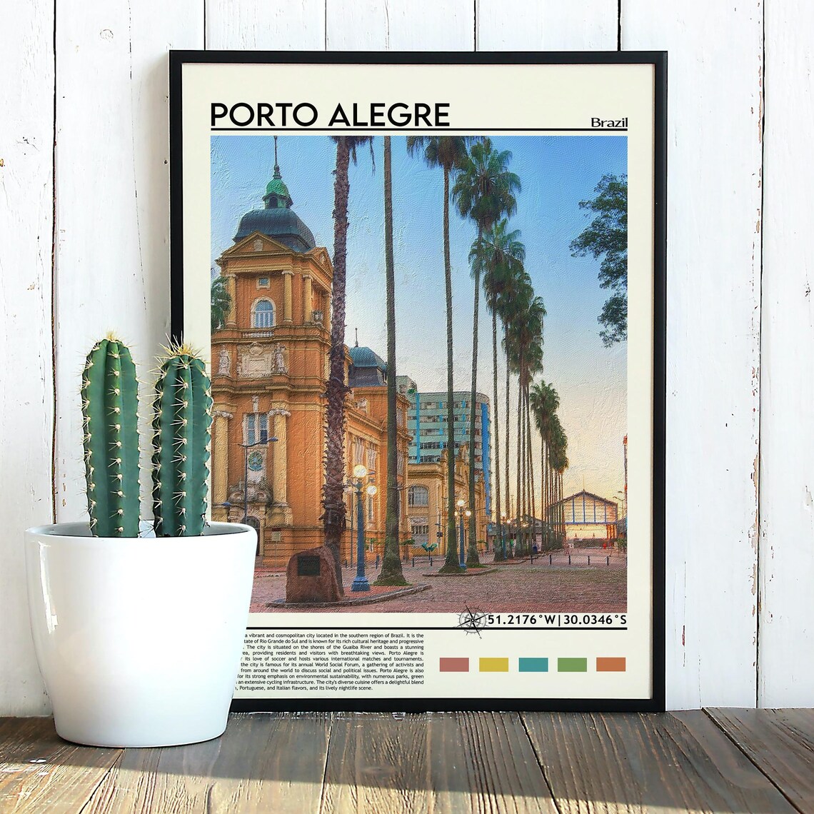 Porto Alegre Print Porto Alegre Poster Porto Alegre Wall Art Porto Alegre Travel Porto Alegre Art Print Porto Alegre Brazil Print - Image 3