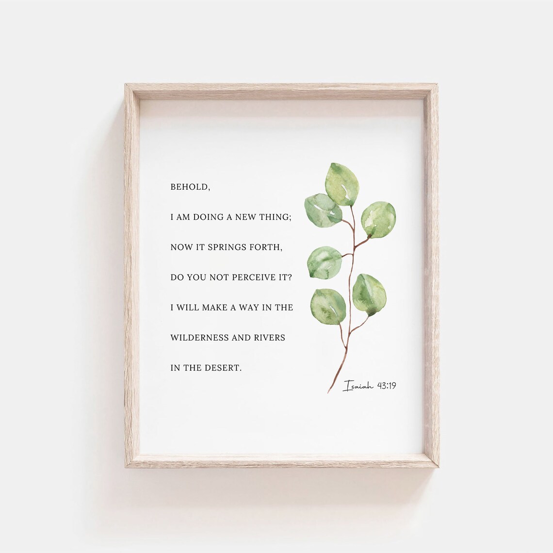 Isaiah 43:19 Watercolor Botanical Scripture Art Print - Image 2