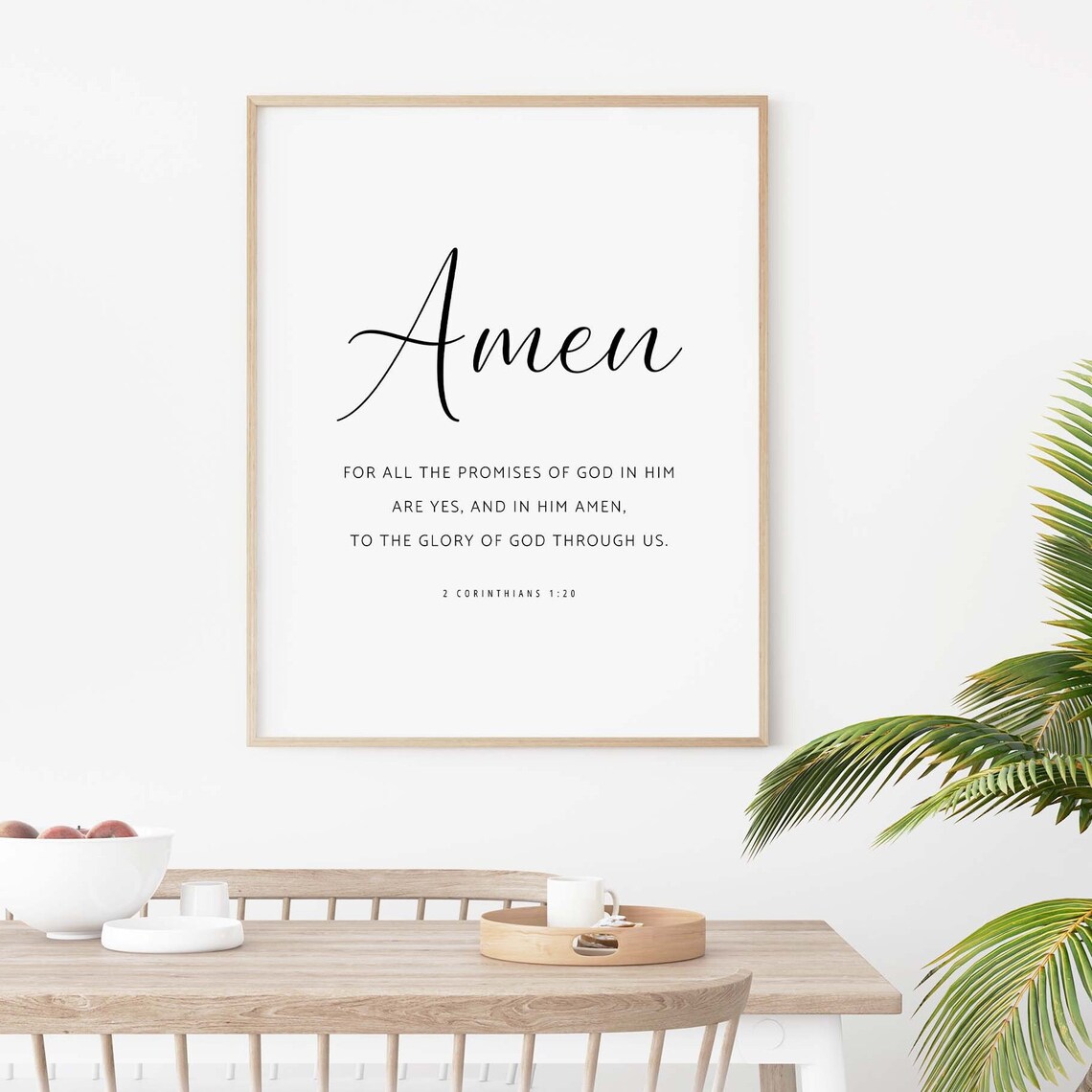 Amen For All The Promises Of God 2 Corinthians 1:20 Scripture Poster - Image 2