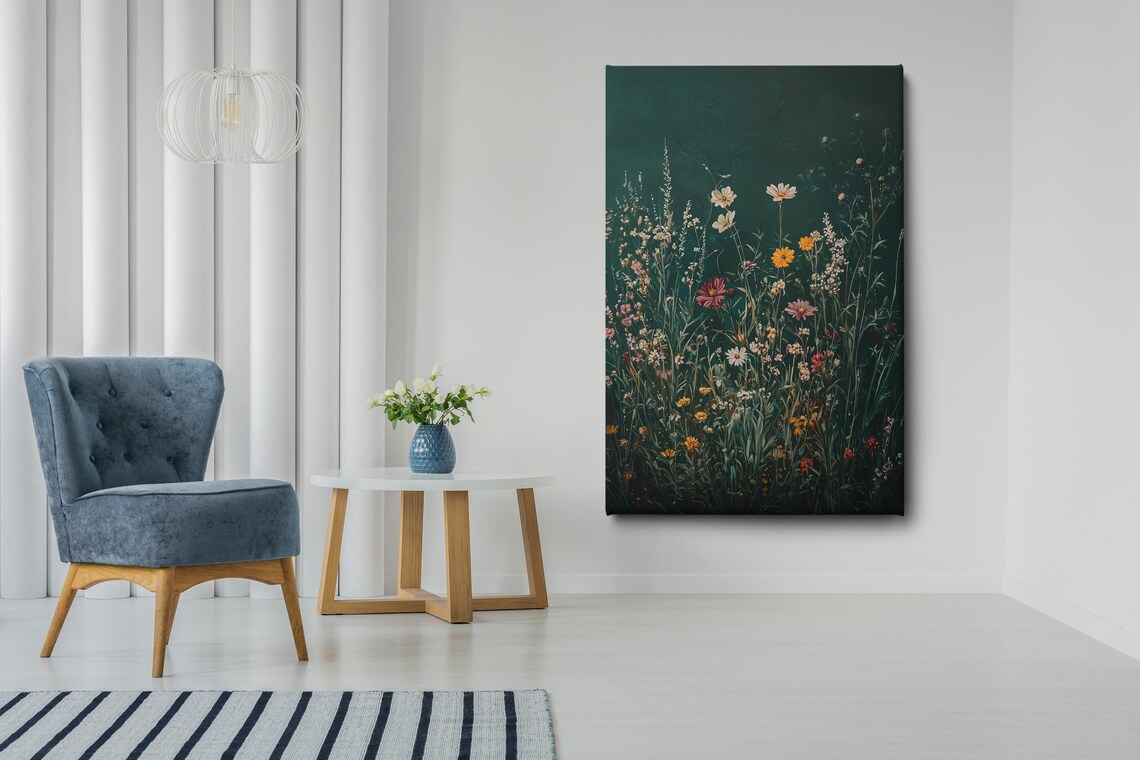 Wildflowers Field Of Flowers Botanical Art Print - Image 2