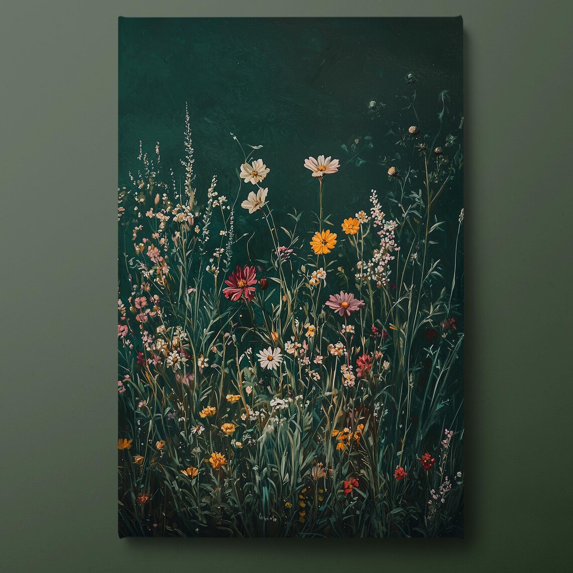 Wildflowers Field Of Flowers Botanical Art Print