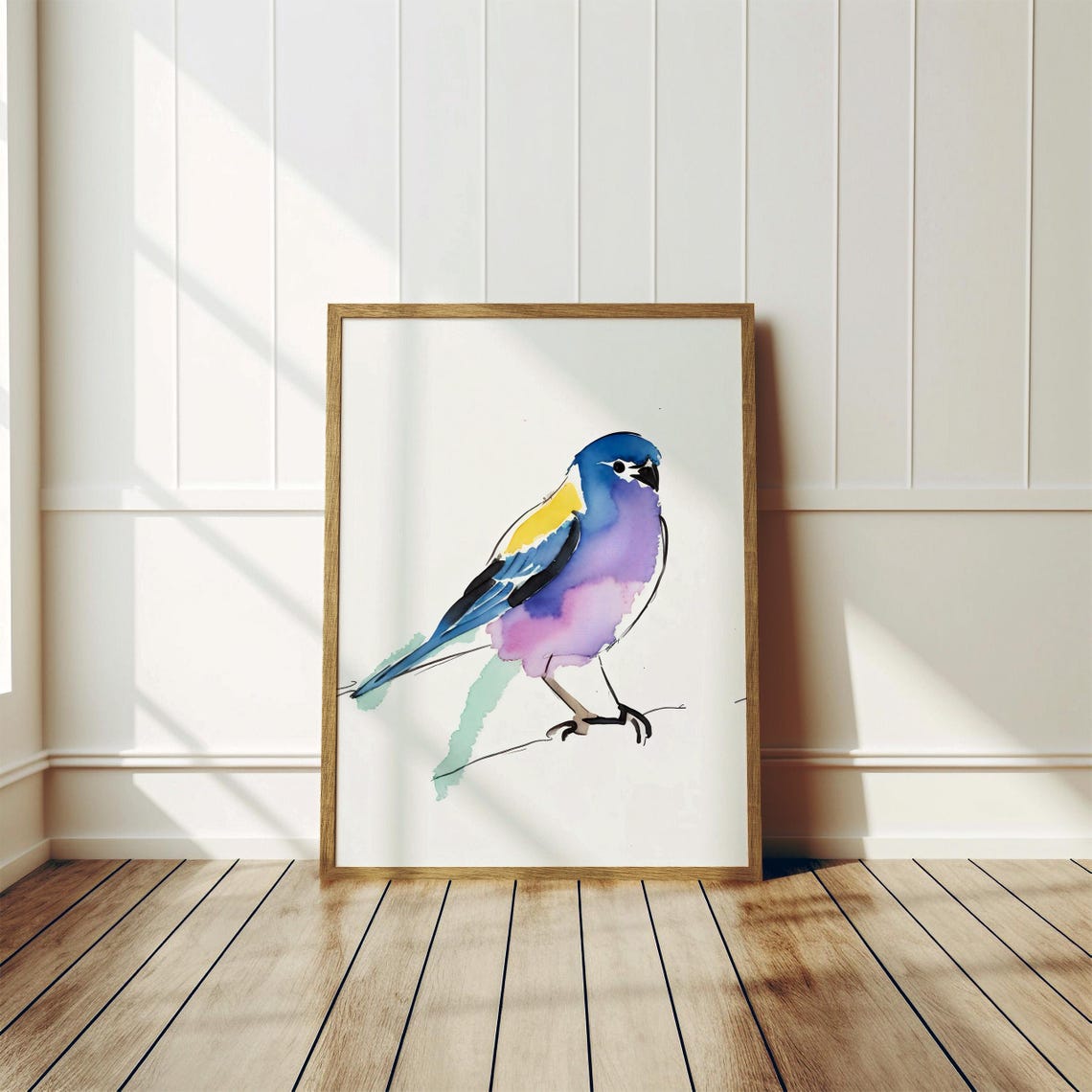 Small Parrot Watercolor Sketch, Nursery Decor - Image 2