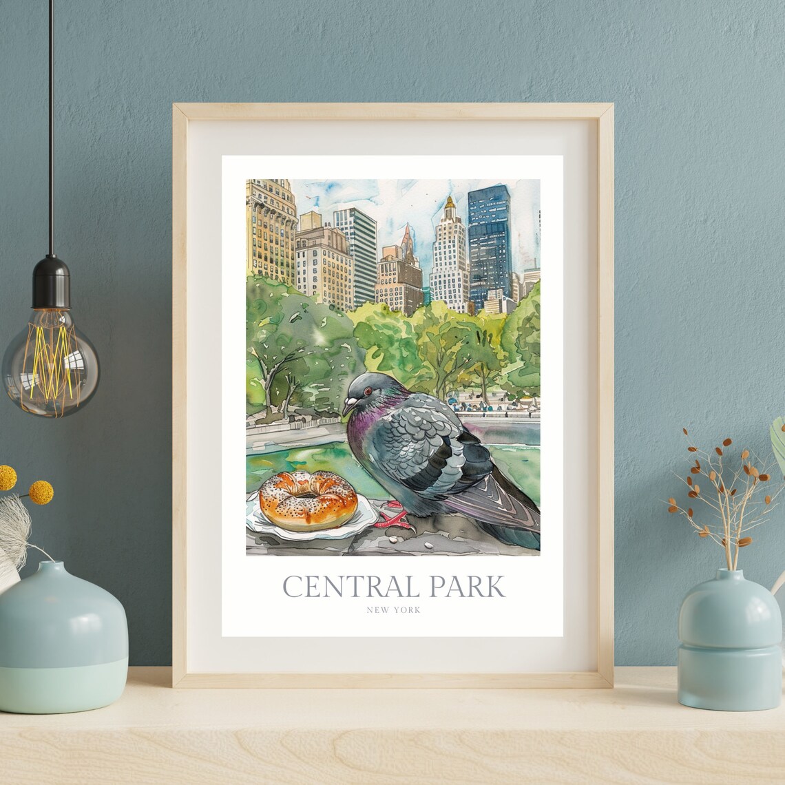 Central Park New York City Watercolor Art Print - Image 2