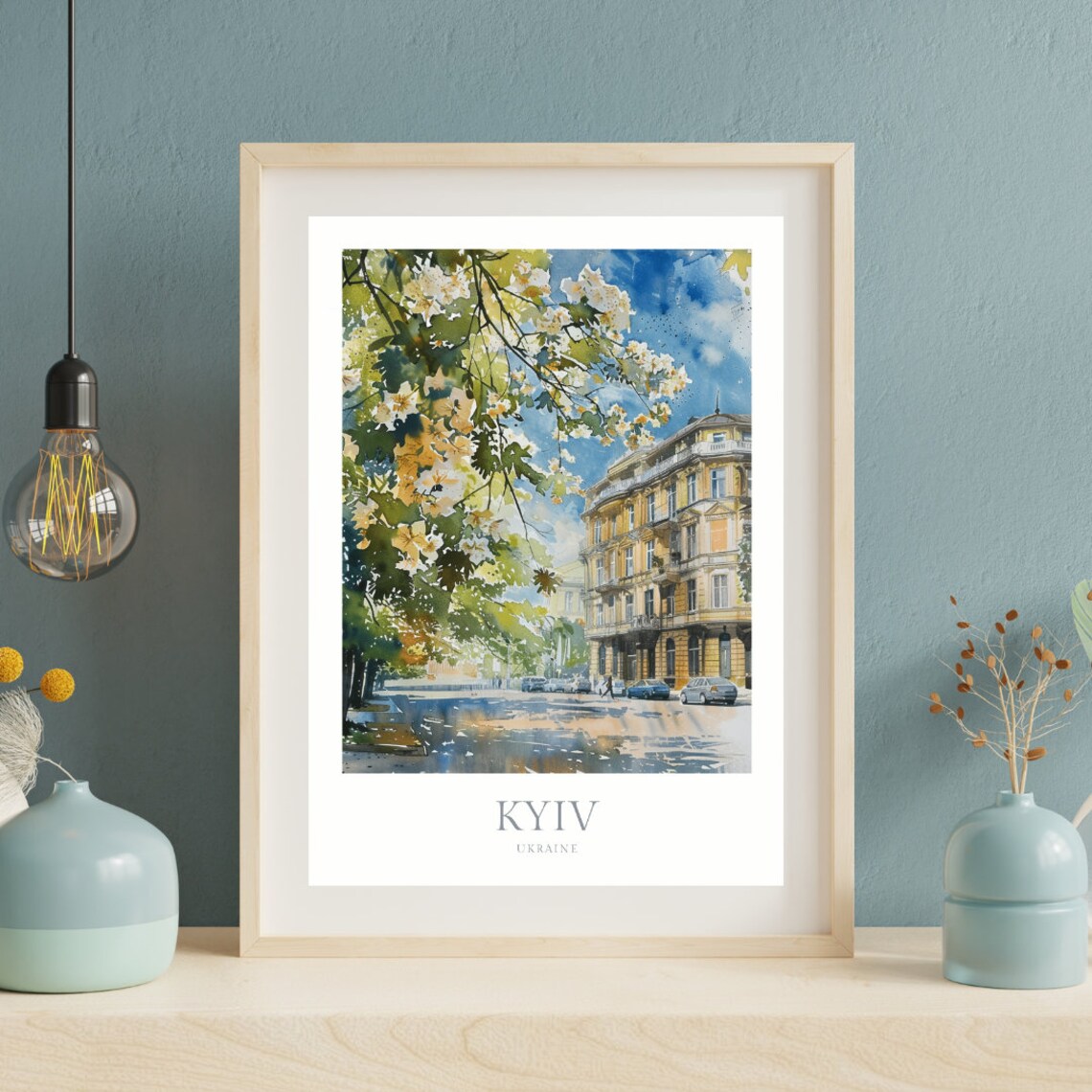 Kyiv, Ukraine Watercolor Travel Poster Print - Image 2