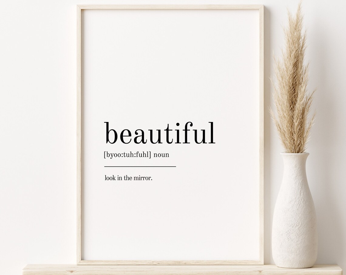 Beautiful Minimalist Quote Art Print, Modern Wall Art