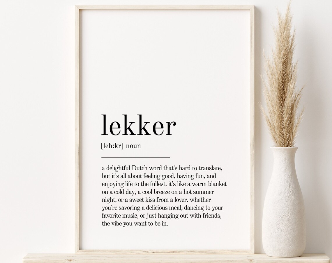 Lekker Definition Quote Print, Office Dictionary Art