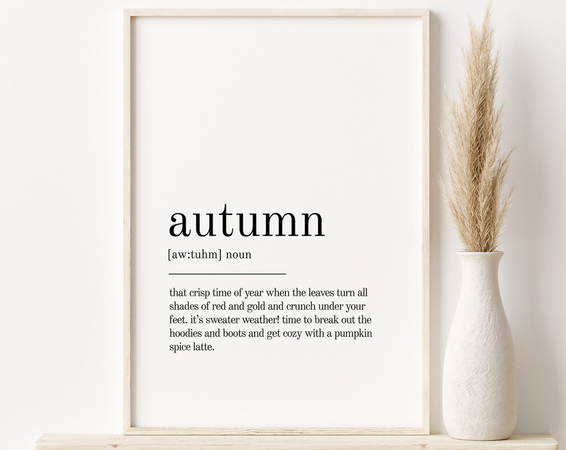 Autumn Definition Minimalist Modern Art Print - Image 5