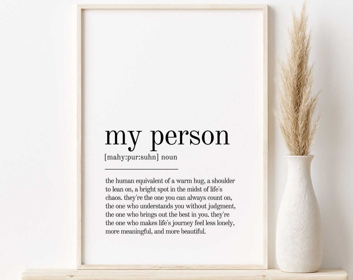 My Person Definition Personalized Art Print