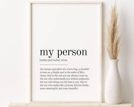 My Person Definition Personalized Art Print